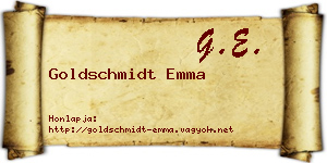Goldschmidt Emma névjegykártya